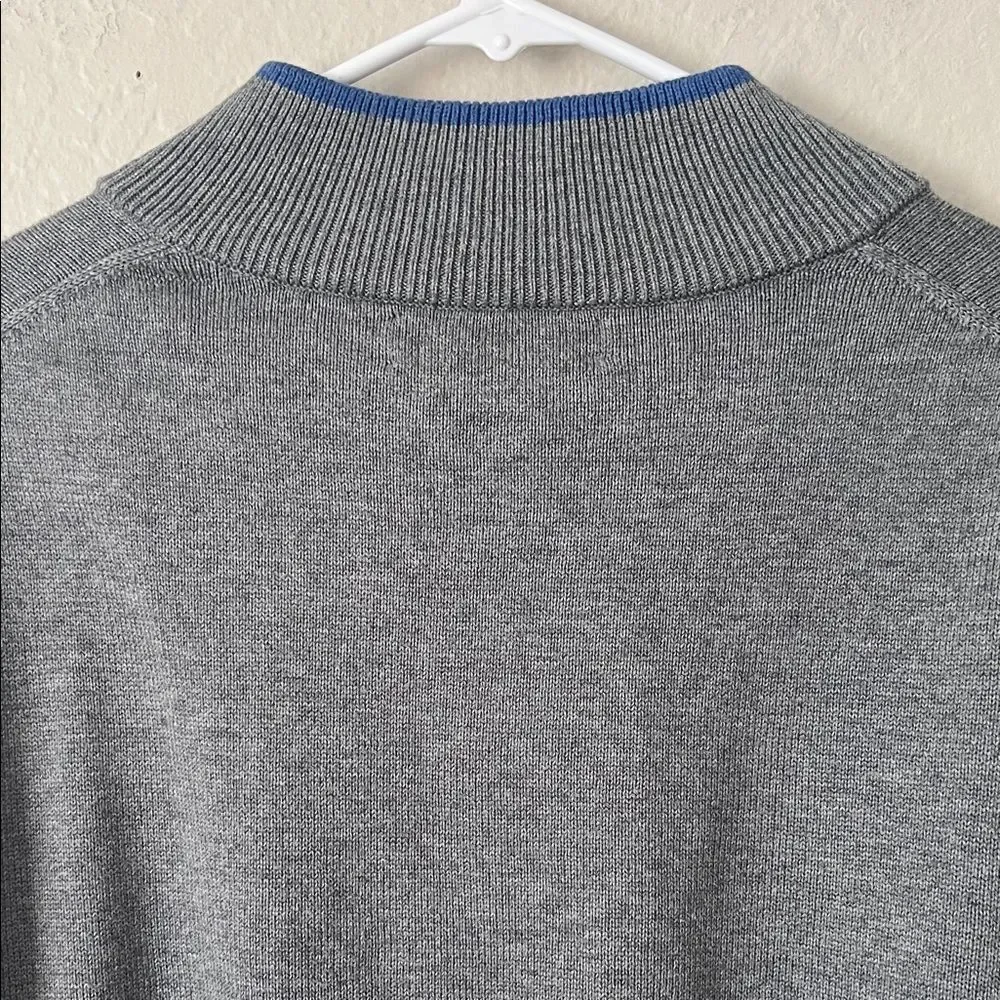Like New! Vineyard Vines Men's Saltwater Quarter-Zip Pullover Sweater Gray in L